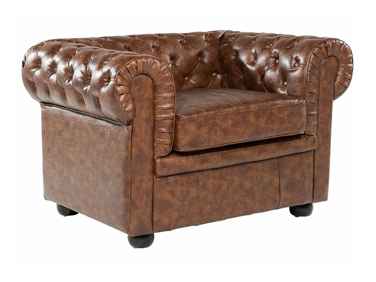 Chesterfield fotelis Cirdoro 105 (Ruda)
