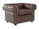 Chesterfield fotelis Cirdoro 105 (Tamsi ruda)