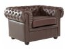 Chesterfield fotelis Cirdoro 105 (Tamsi ruda)