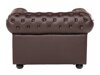 Chesterfield fotelis Cirdoro 105 (Tamsi ruda)