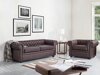 Chesterfield fotelis Cirdoro 105 (Tamsi ruda)