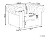 Chesterfield fotelis Cirdoro 105 (Tamsi ruda)