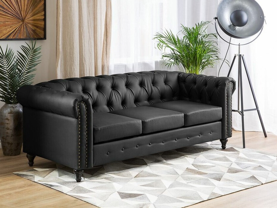 Chesterfield sofa Cirdoro 106 (Juoda)