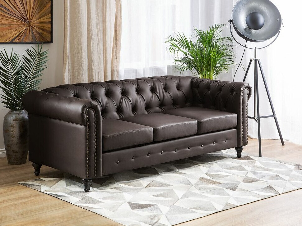Chesterfield sofa Cirdoro 106 (Tamsi ruda)