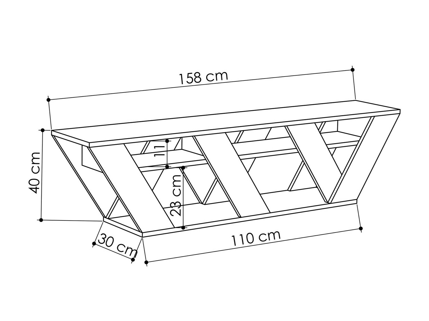 TV staliukas Kailua 1454
