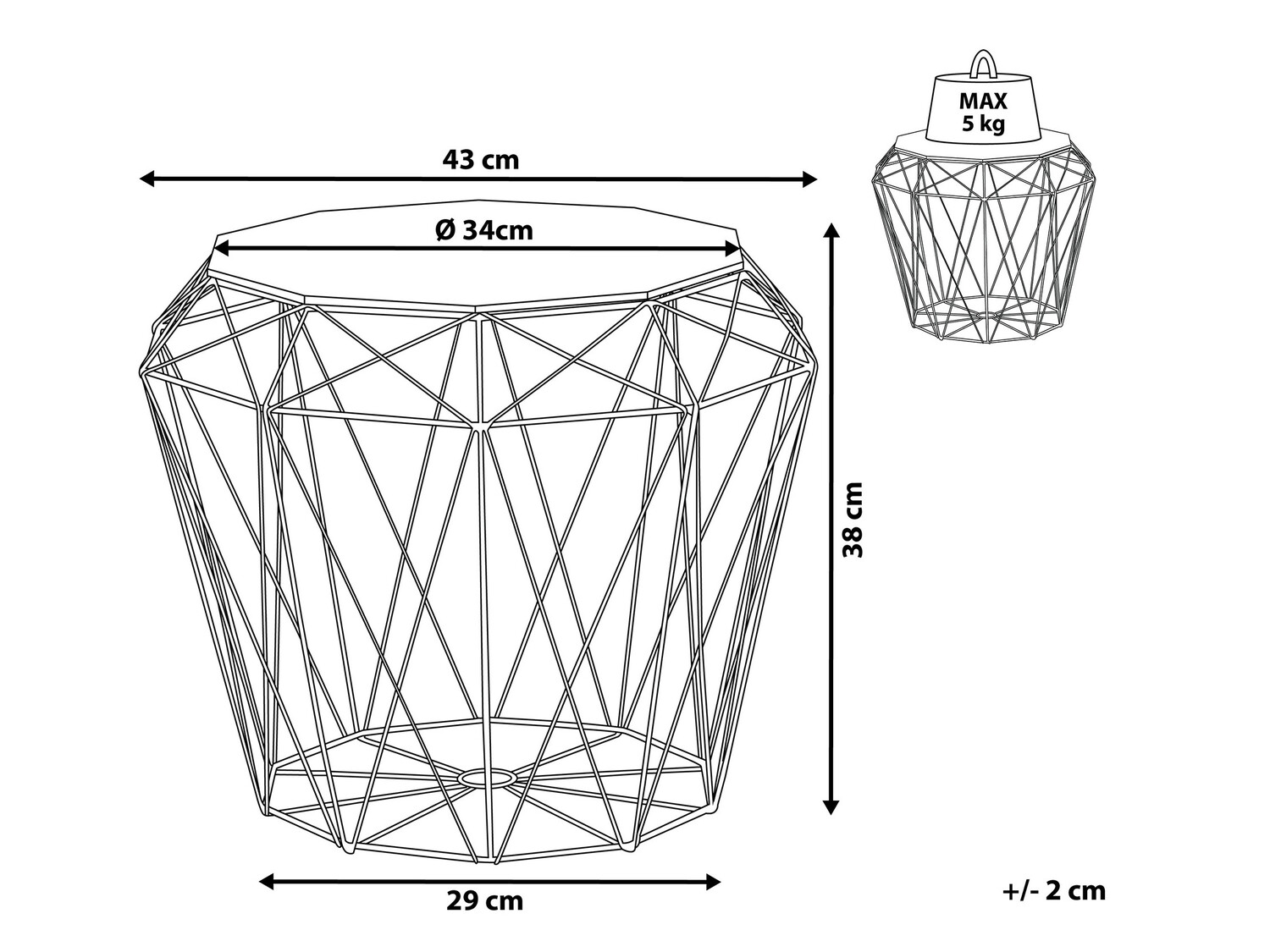 Šoninis staliukas Berwyn 916 (Juoda)