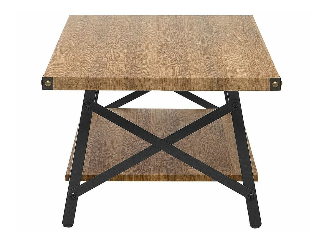 Žurnalinis staliukas Berwyn 956 (Juoda + Tamsus medis)