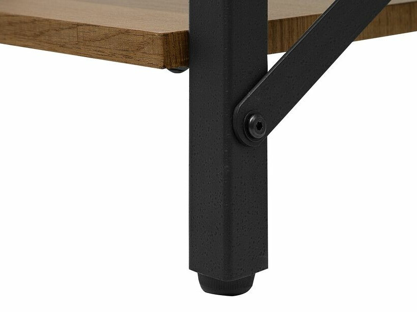 Žurnalinis staliukas Berwyn 956 (Juoda + Tamsus medis)