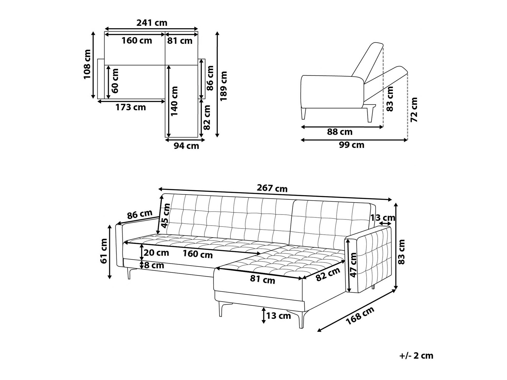 Minkštas kampas Felvena 117 (Turkis)