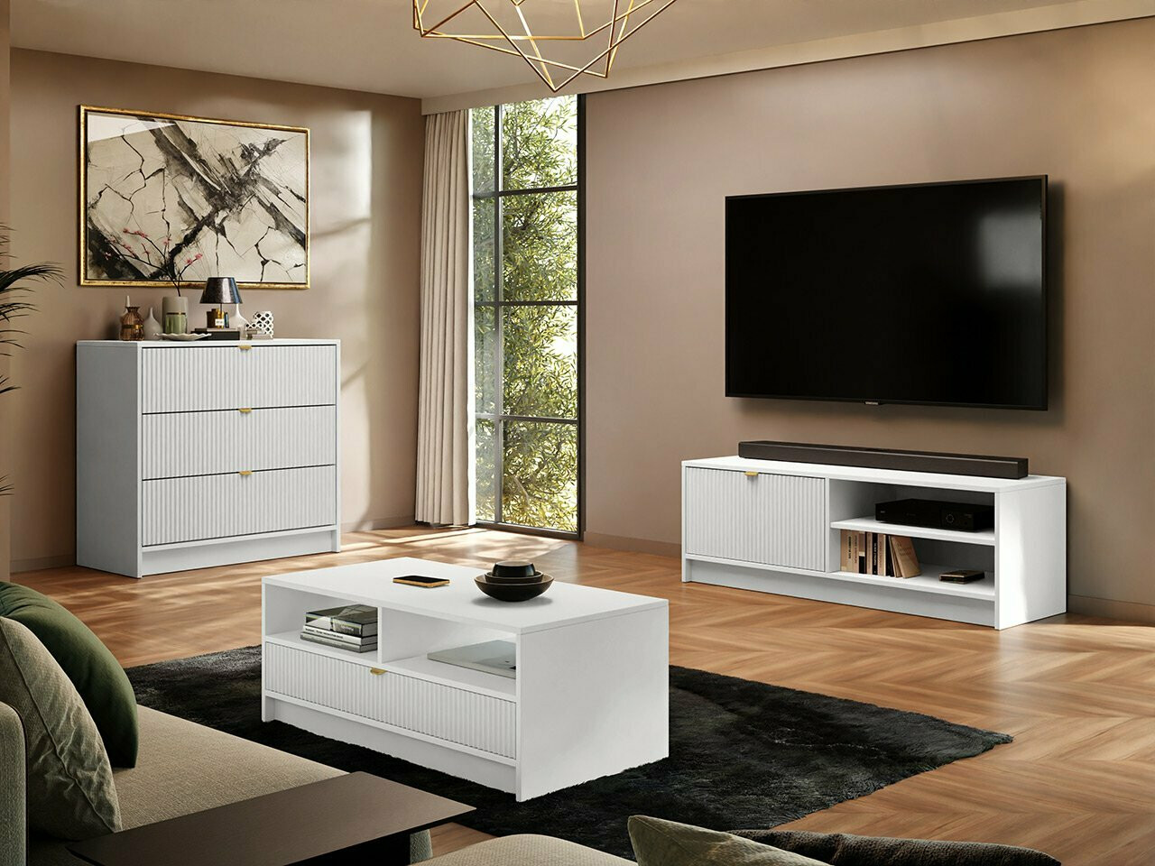 Komoda Comfivo Larmire 102 (Balta)