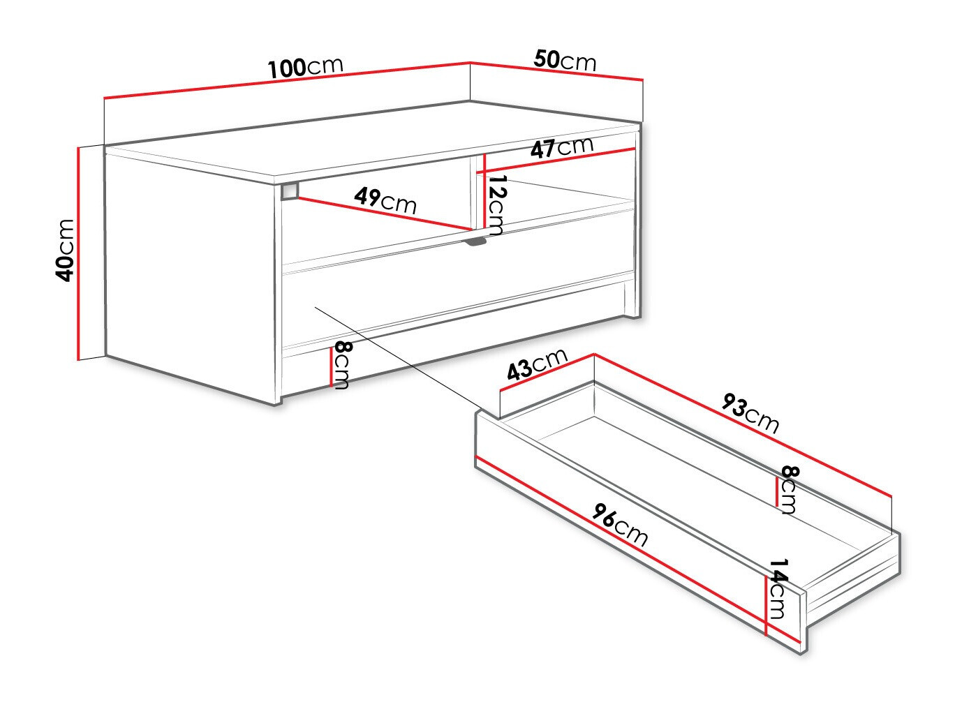 Žurnalinis staliukas Comfivo Papilio (Juoda)