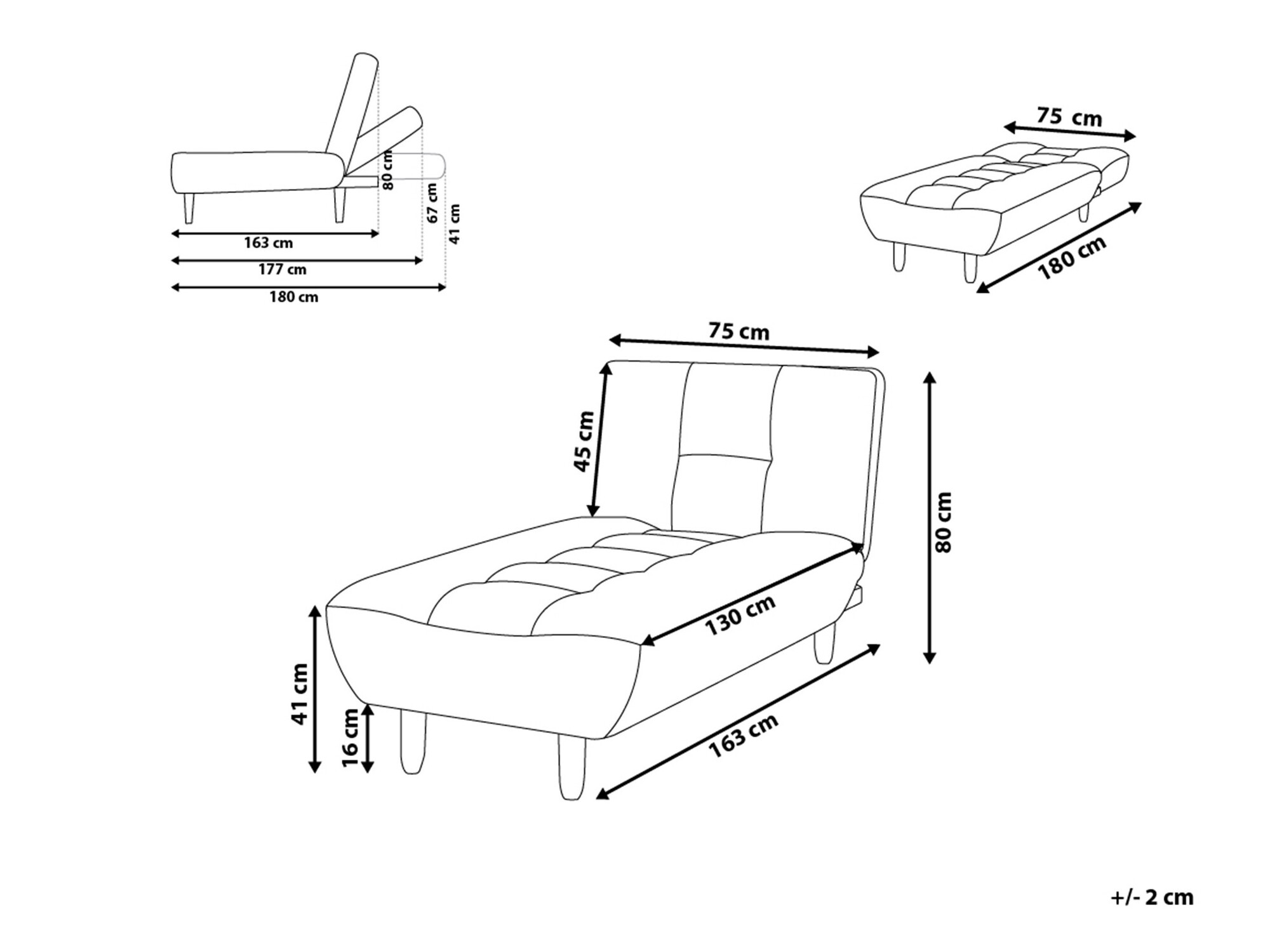 Kušetė Berwyn 1007 (Raudona)