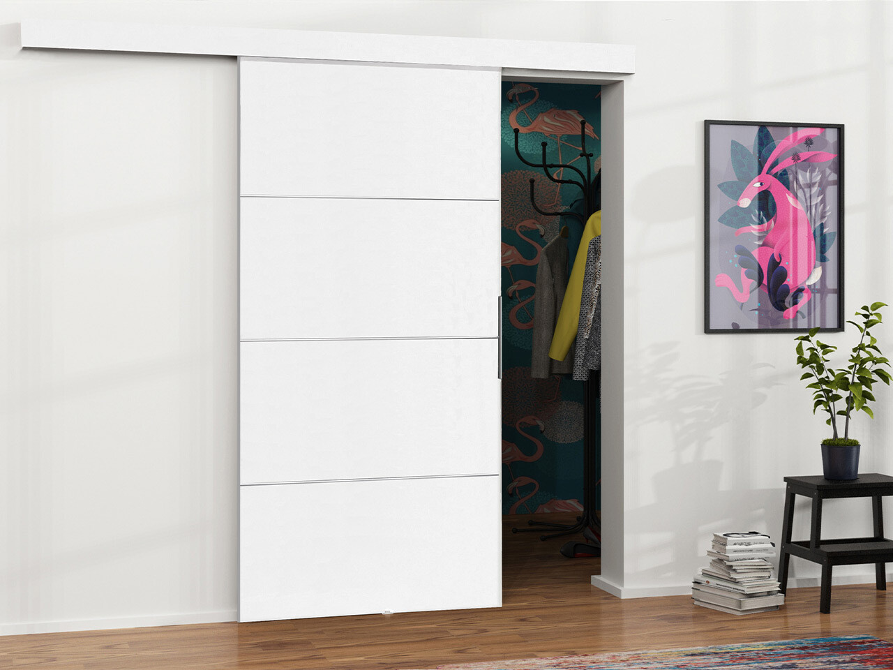 Stumdomos durys Dover 216 (Balta)