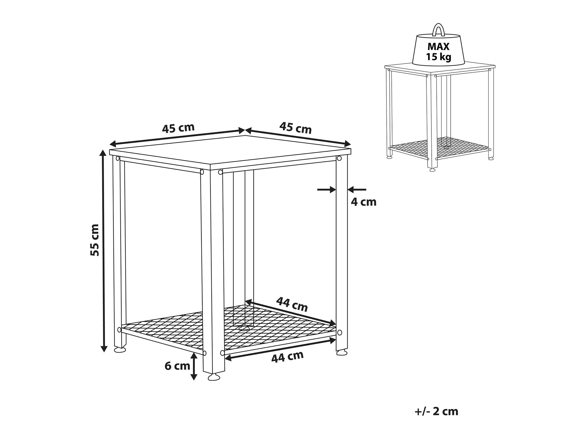Šoninis staliukas Berwyn 1071