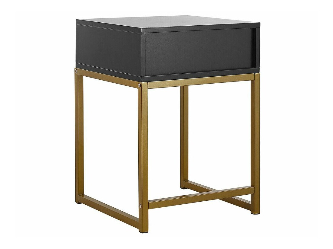 Šoninis staliukas Berwyn 1083 (Juoda + Auksinė)