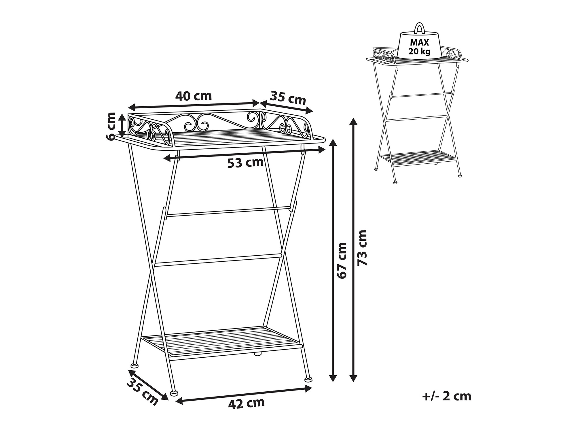 Šoninis staliukas Berwyn 1087 (Juoda)