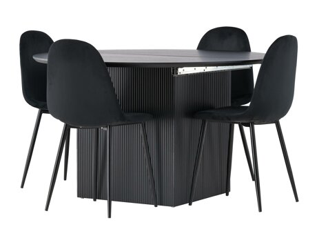 Valgomojo komplektas Dallas 4287 (Juoda)