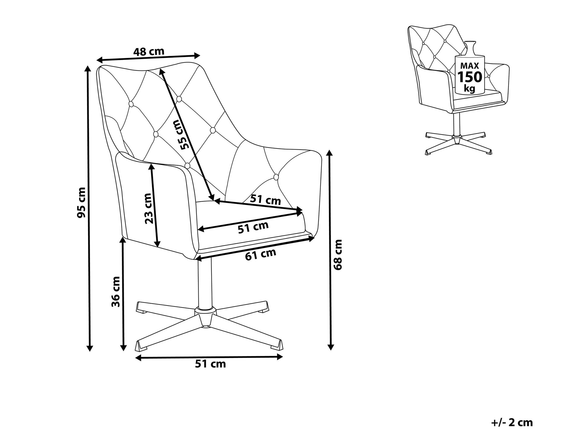 Fotelis Berwyn 1118 (Tamsi pilka)