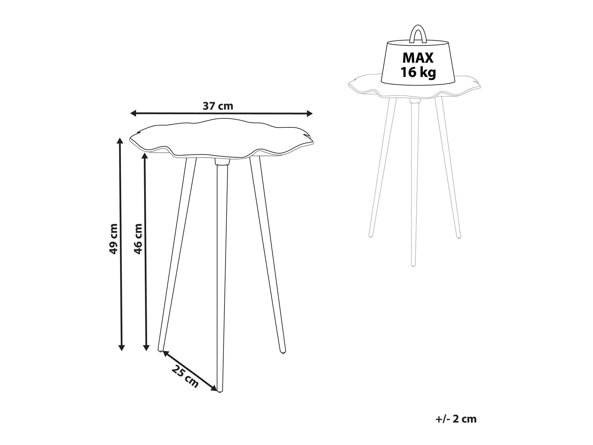 Šoninis staliukas Berwyn 1160