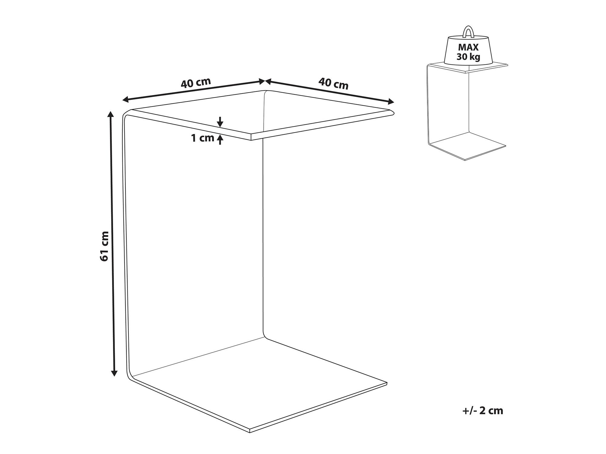 Šoninis staliukas Berwyn 1199