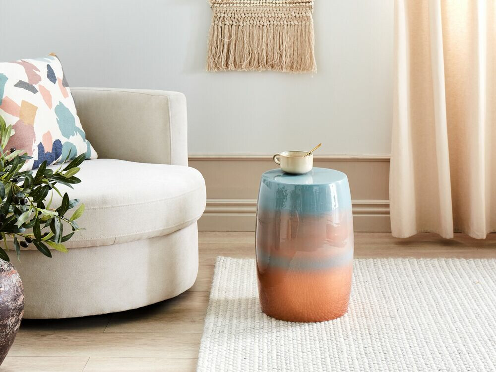 Šoninis staliukas Berwyn 1212 (Mėlyna + Ruda)