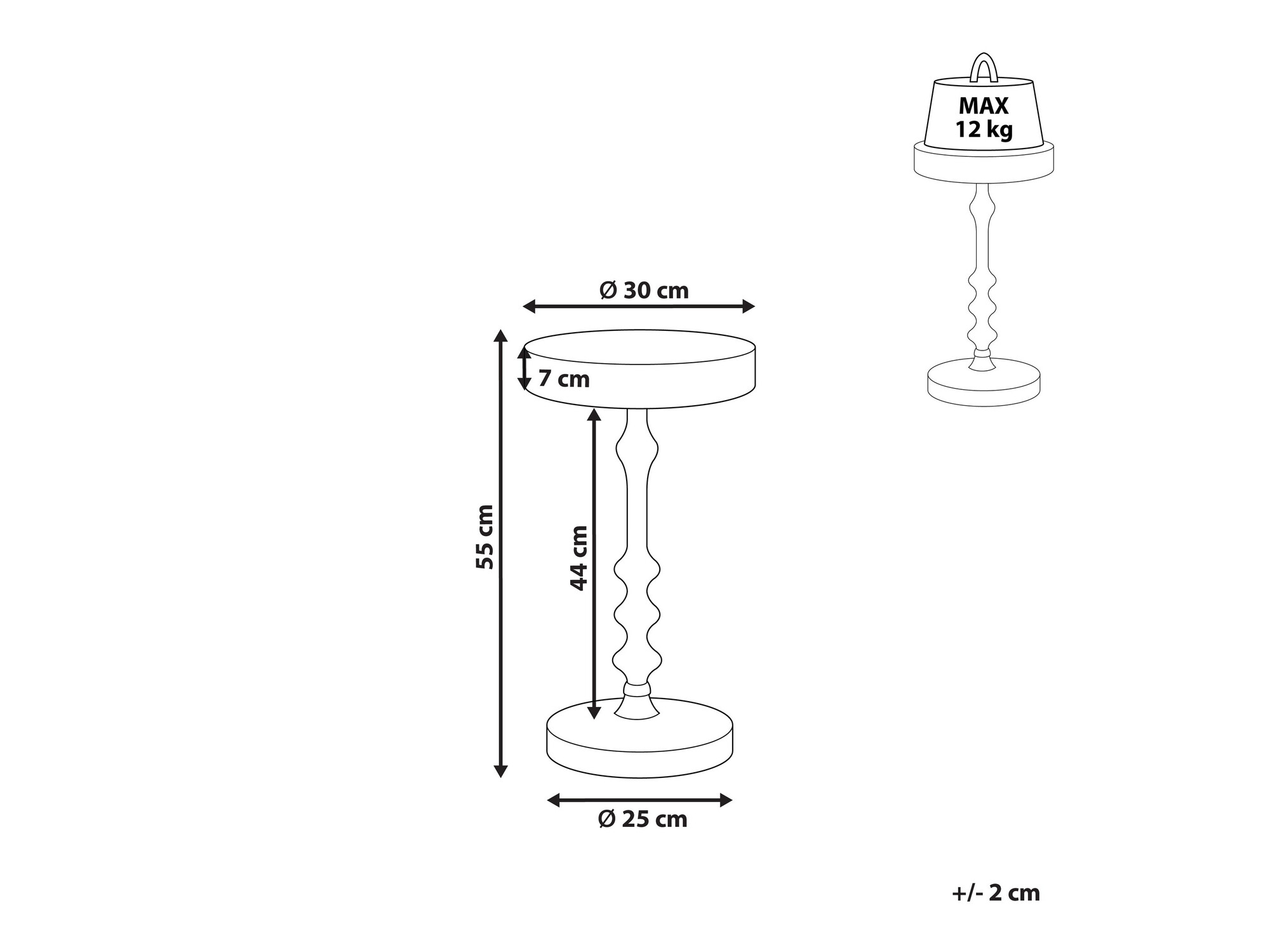 Šoninis staliukas Berwyn 1219