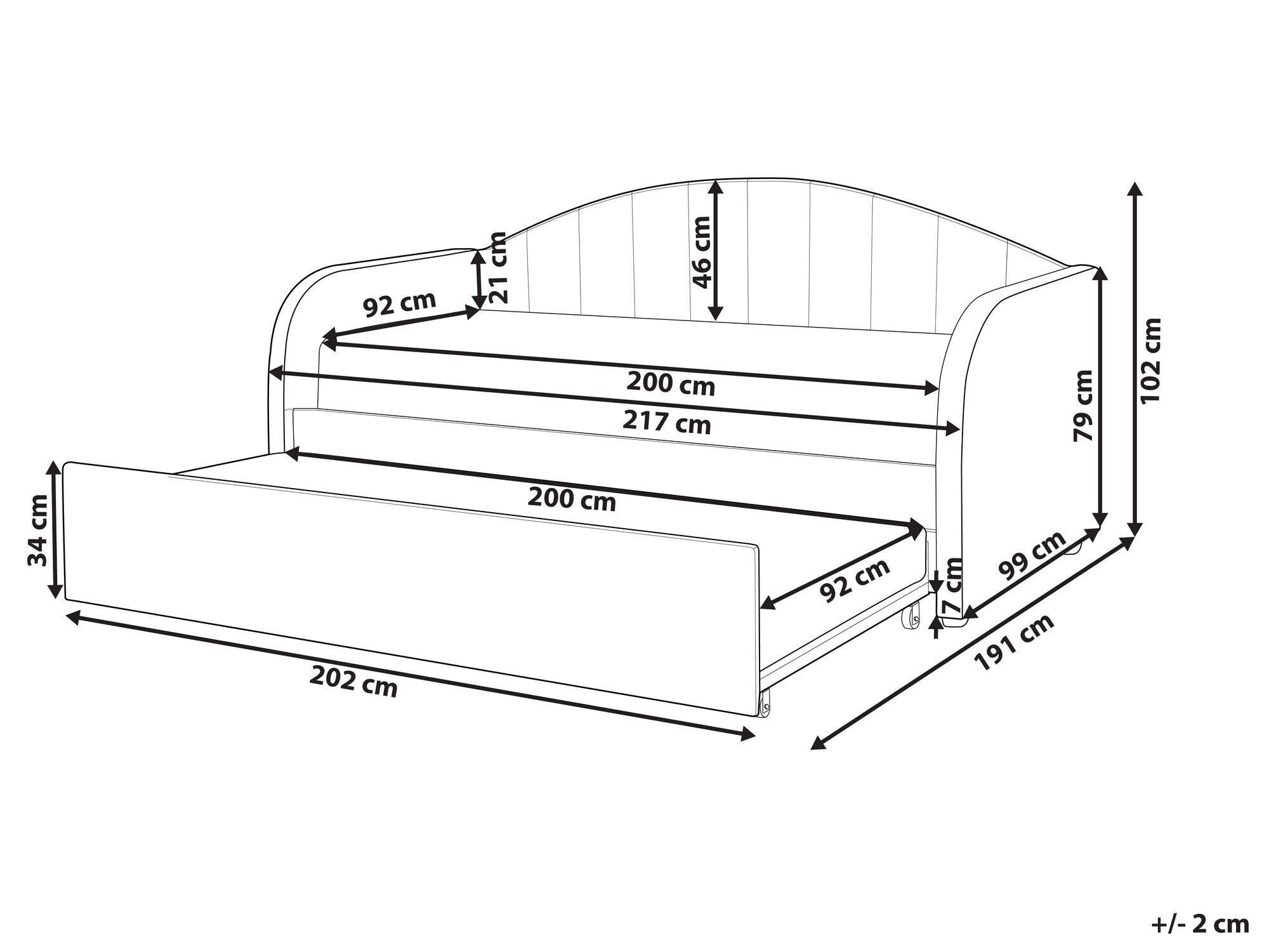 Lova Berwyn 1232 (Šviesi rožinė)