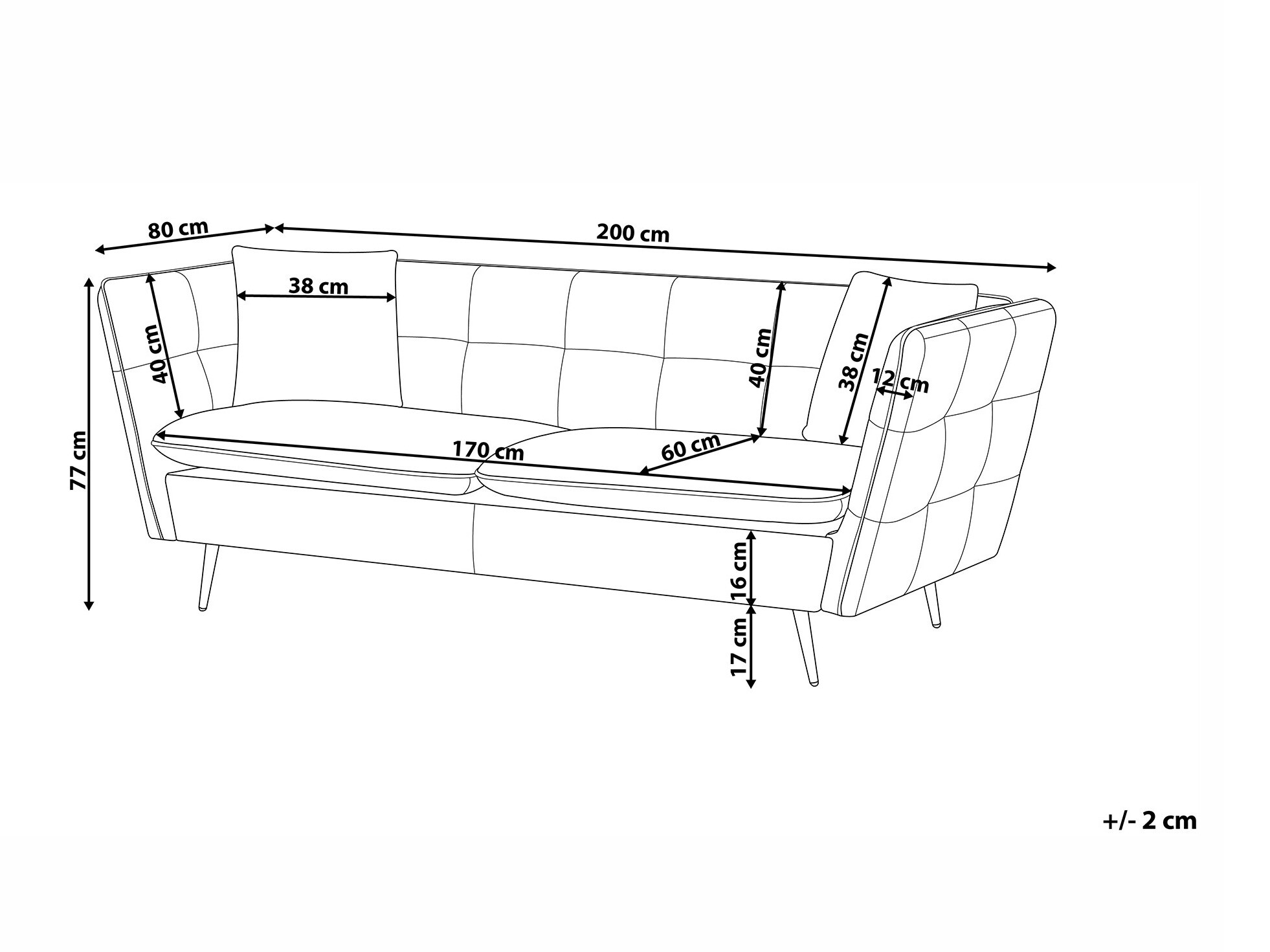 Sofa Berwyn 1245 (Rožinė)