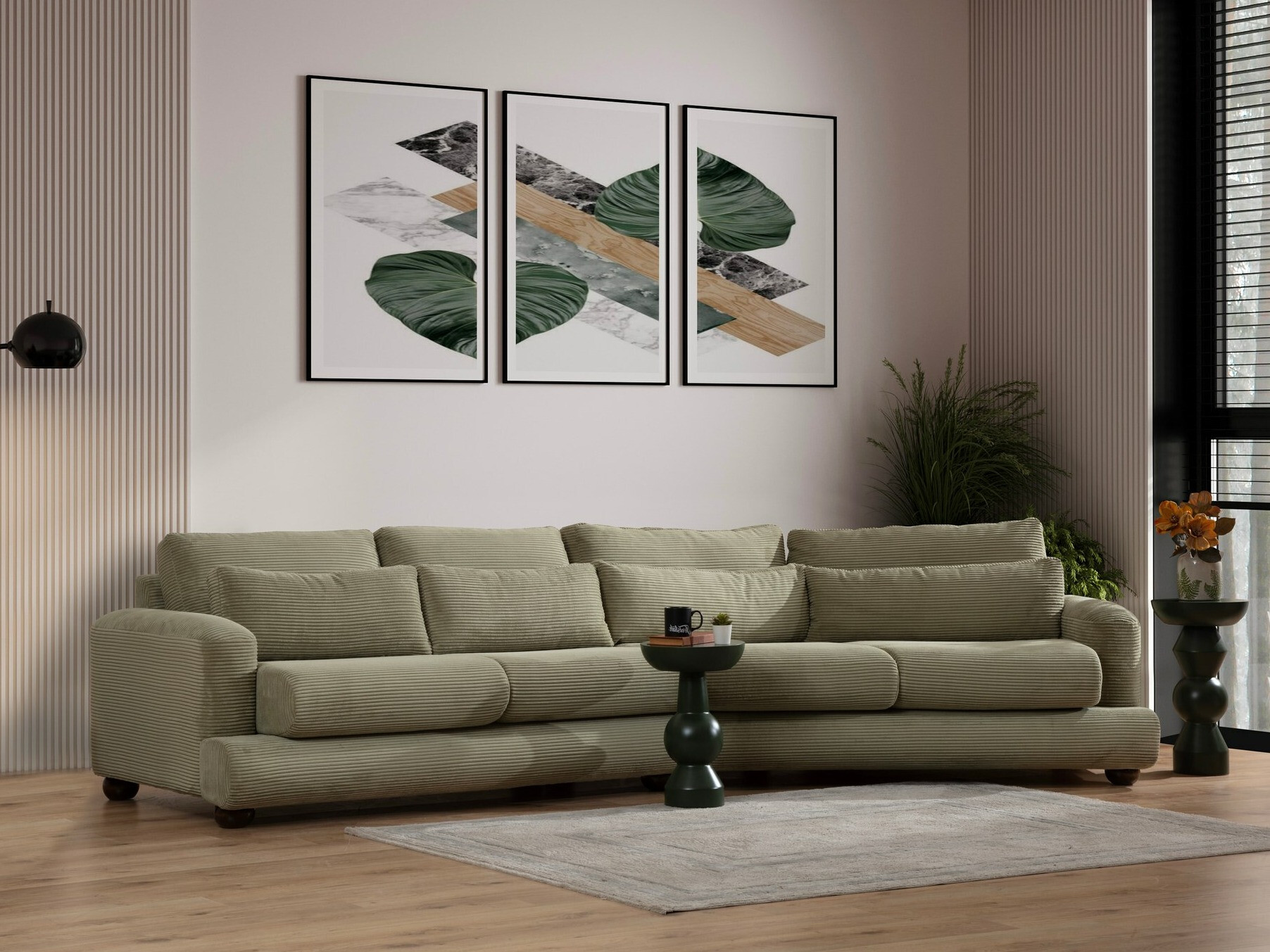 Modulinė sofa Altadena 432 (Žalia)