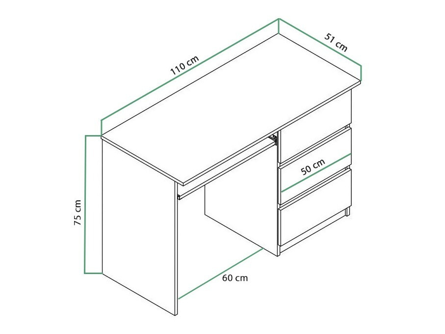 Darbo stalas Cirdora 108 (Riviera ąžuolas)