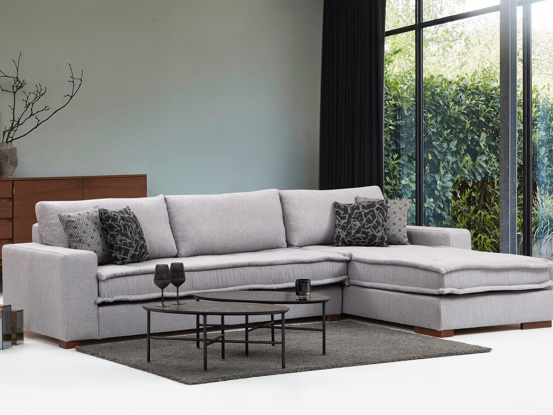 Modulinis minkštas kampas Altadena 444 (Pilka)