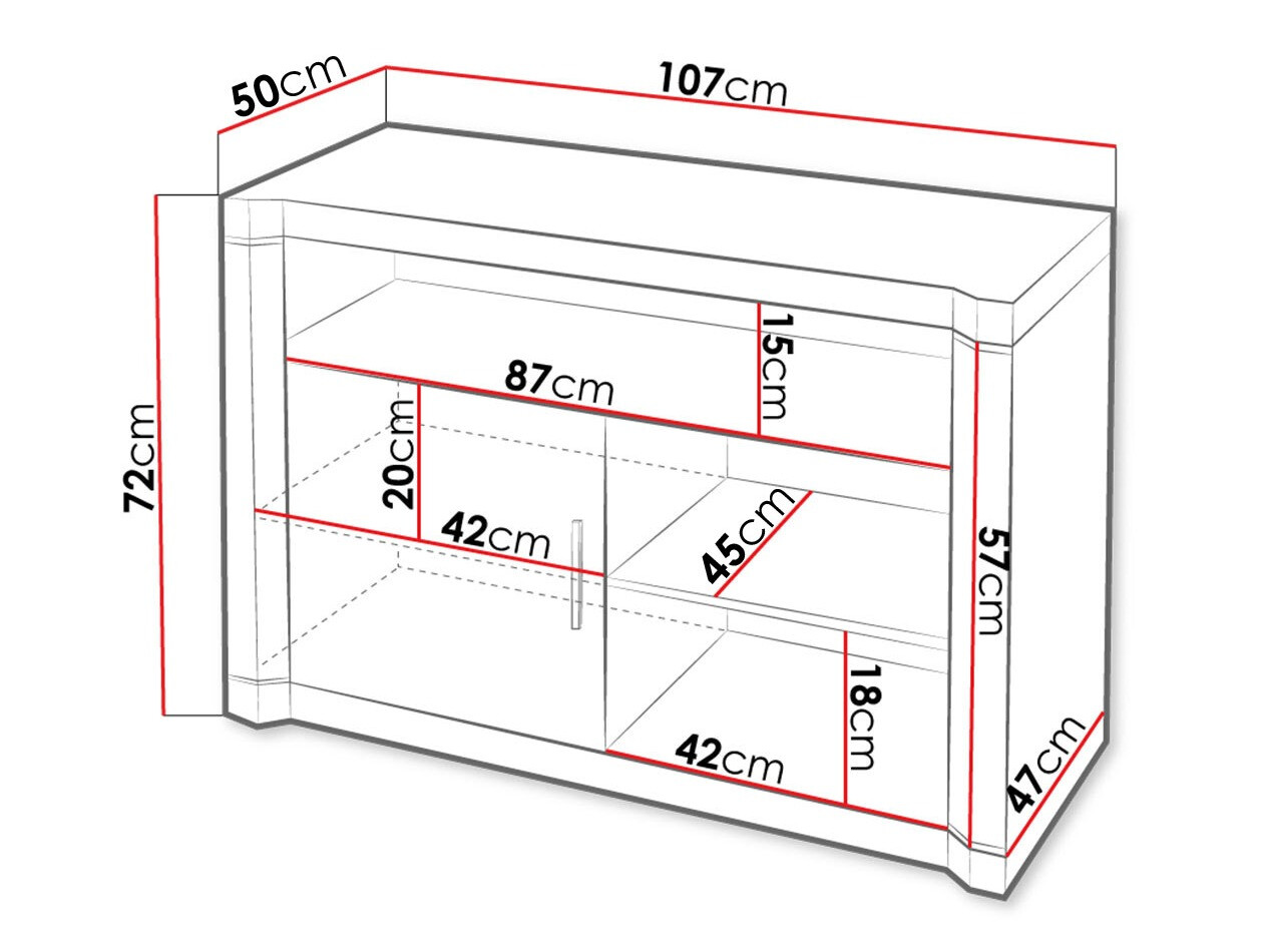 TV staliukas Lorelie 110 (Trufel ąžuolas)