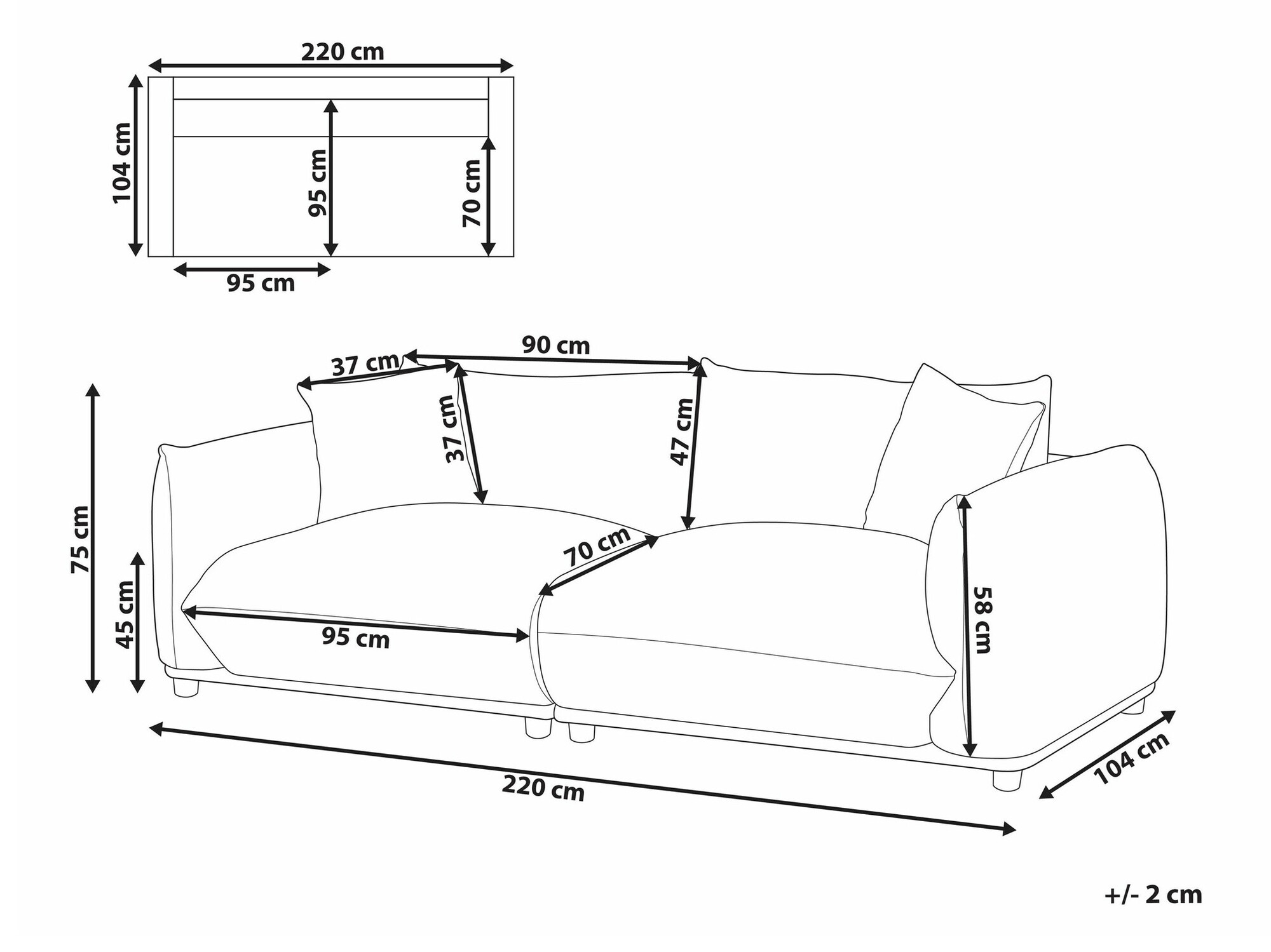 Sofa Berwyn 1360 (Smėlinė)