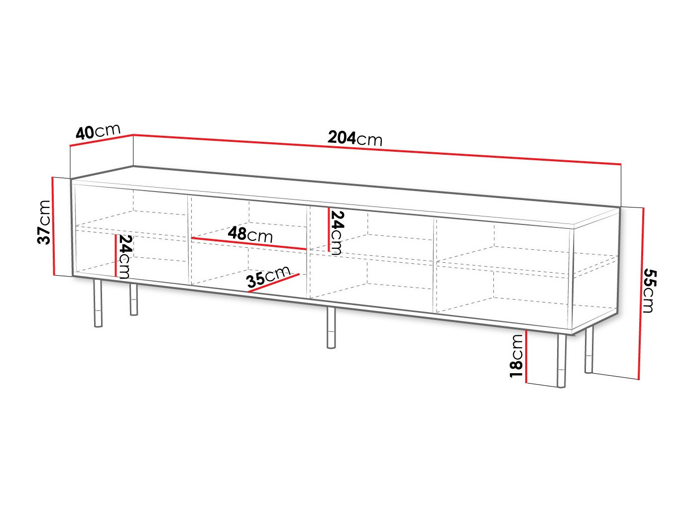TV staliukas Elmteo 104