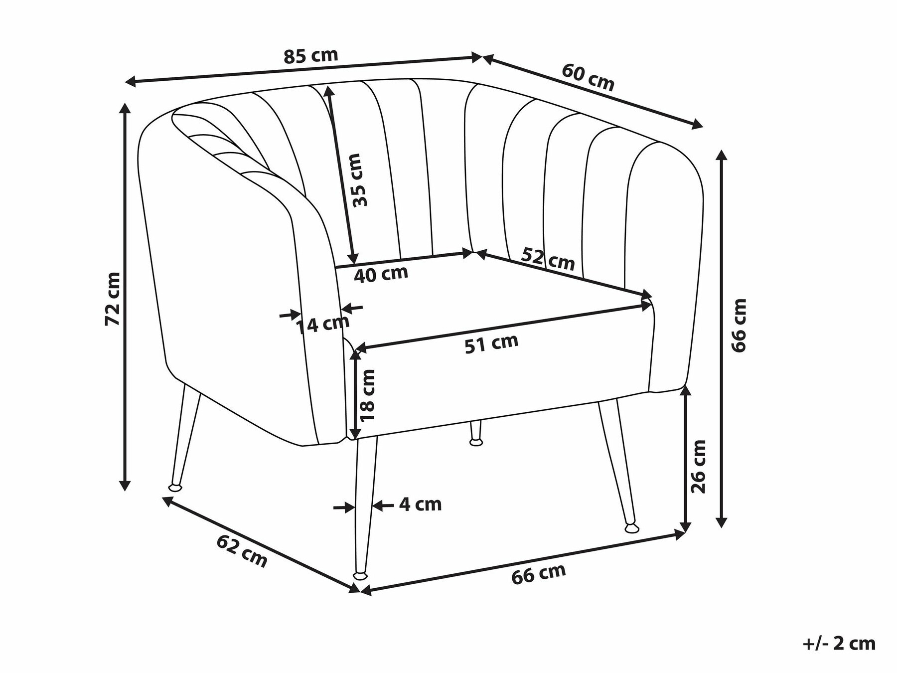 Fotelis Berwyn 1406 (Mėlyna)