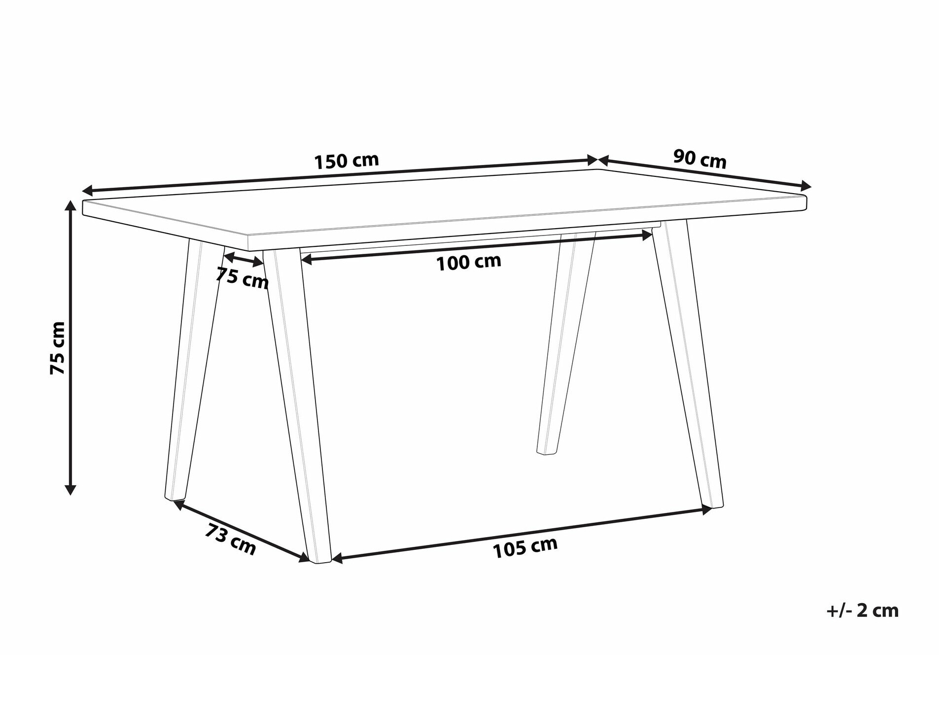 Stalas Berwyn 1461 (Balta + Šviesus medis)