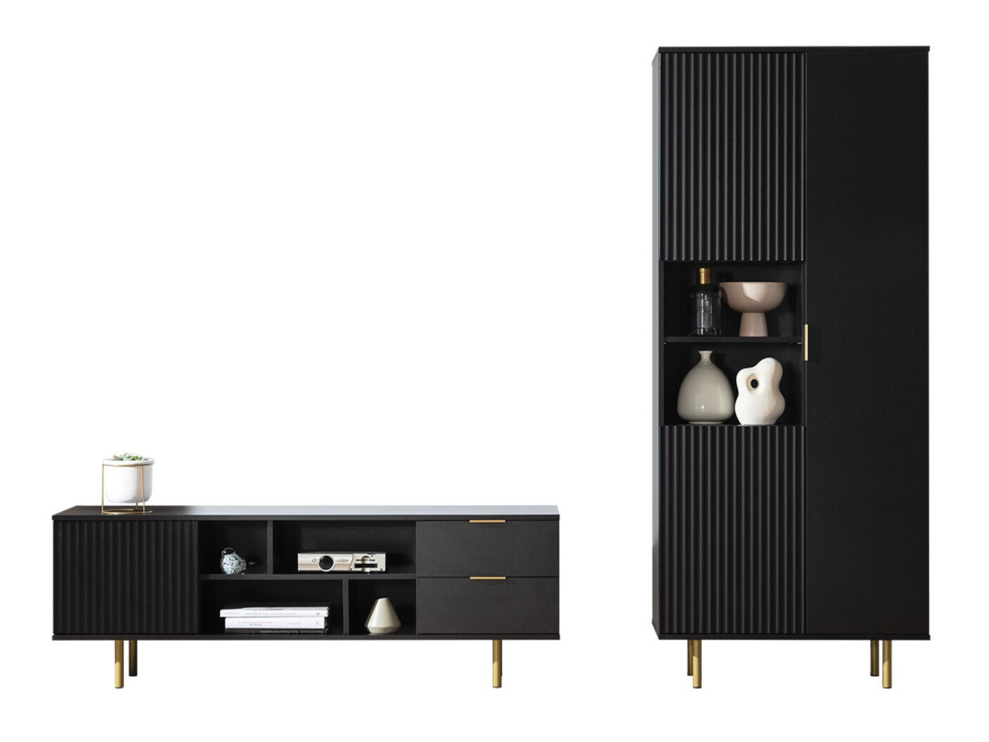 Svetainės komplektas Decus III (Juoda)