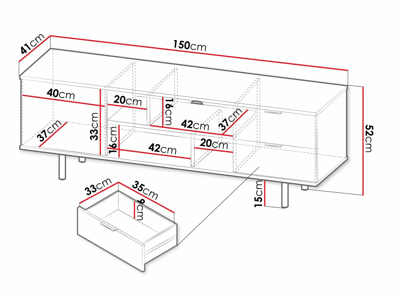 TV staliukas Virdomi 105 (Kašmyras)