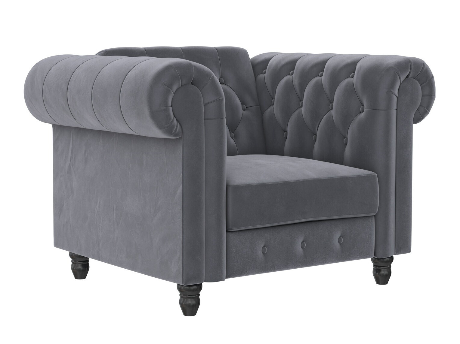 Chesterfield fotelis Tulsa 630 (Pilka)