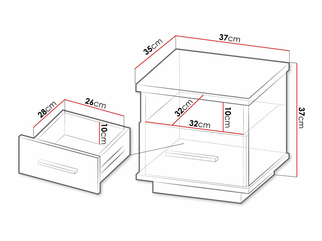 Naktinis staliukas Tenodeu 122