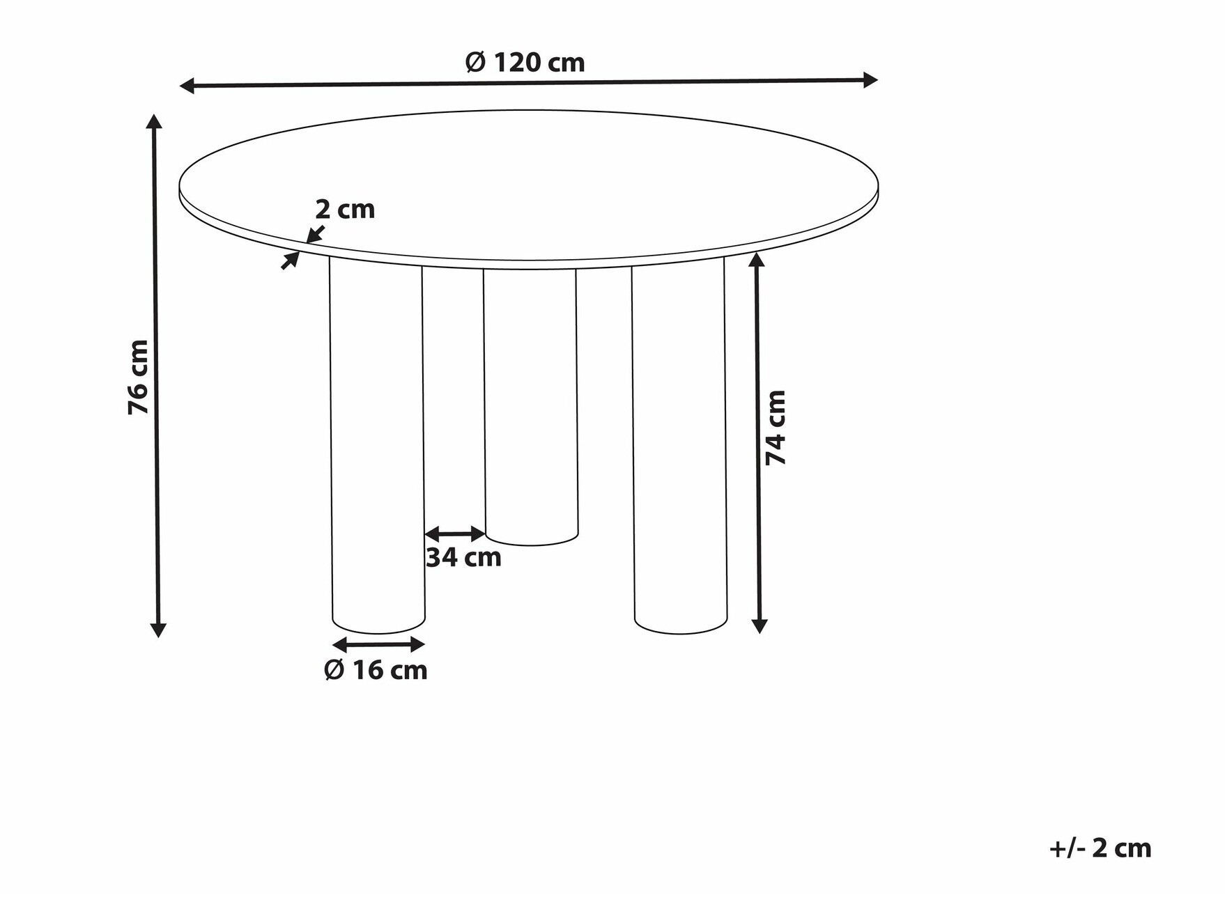 Stalas Berwyn 1474 (Šviesus medis)