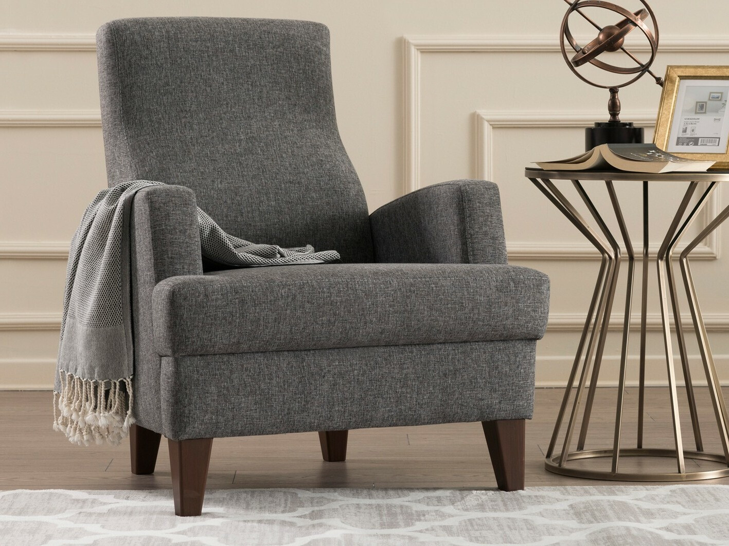 Fotelis Altadena 474 (Tamsi pilka)