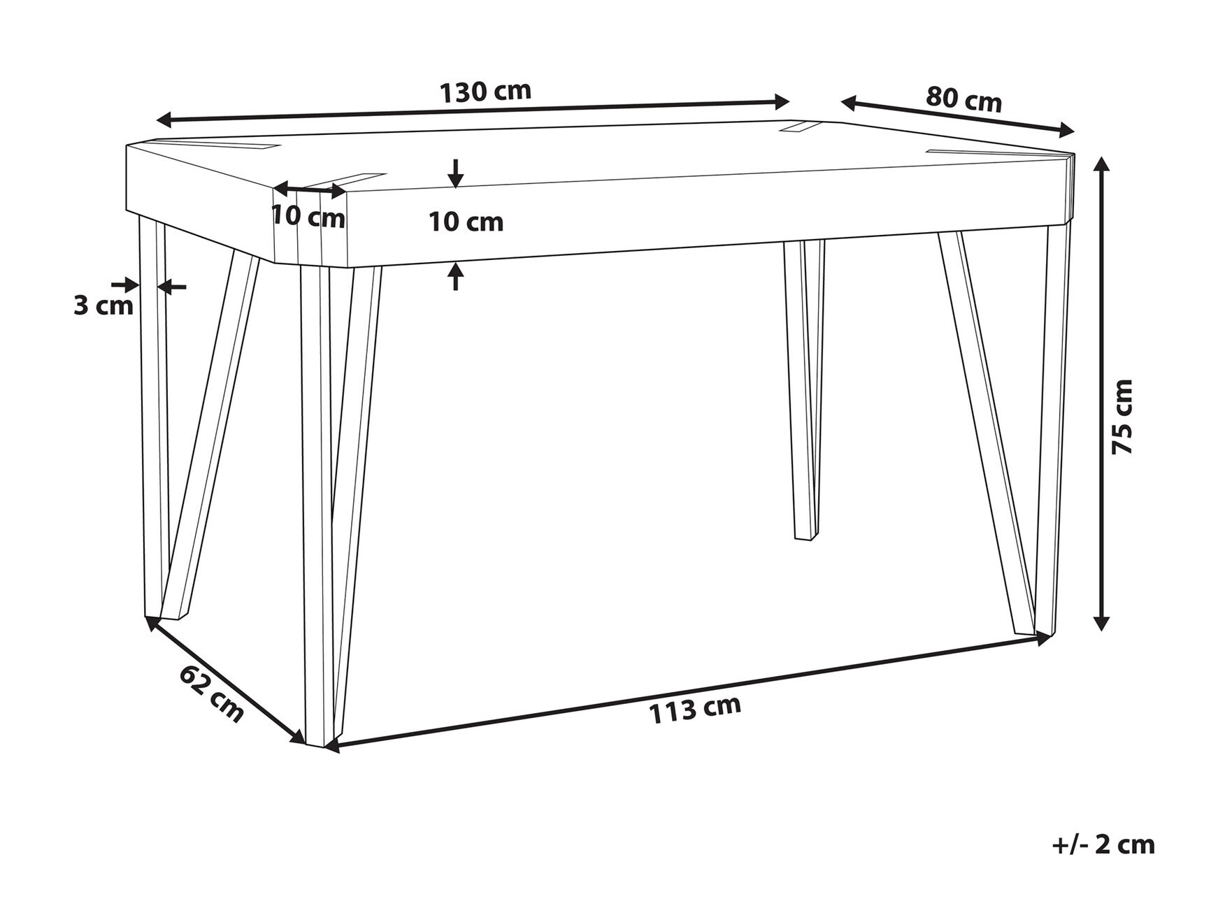 Stalas Berwyn 1496 (Juoda + Šviesus medis)