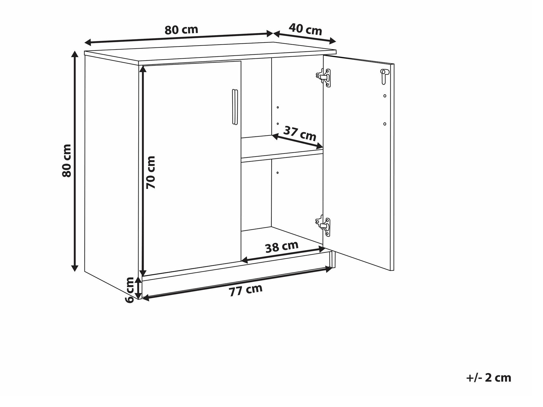 Spintelė Catferu 112 (Juoda + Šviesi ruda)