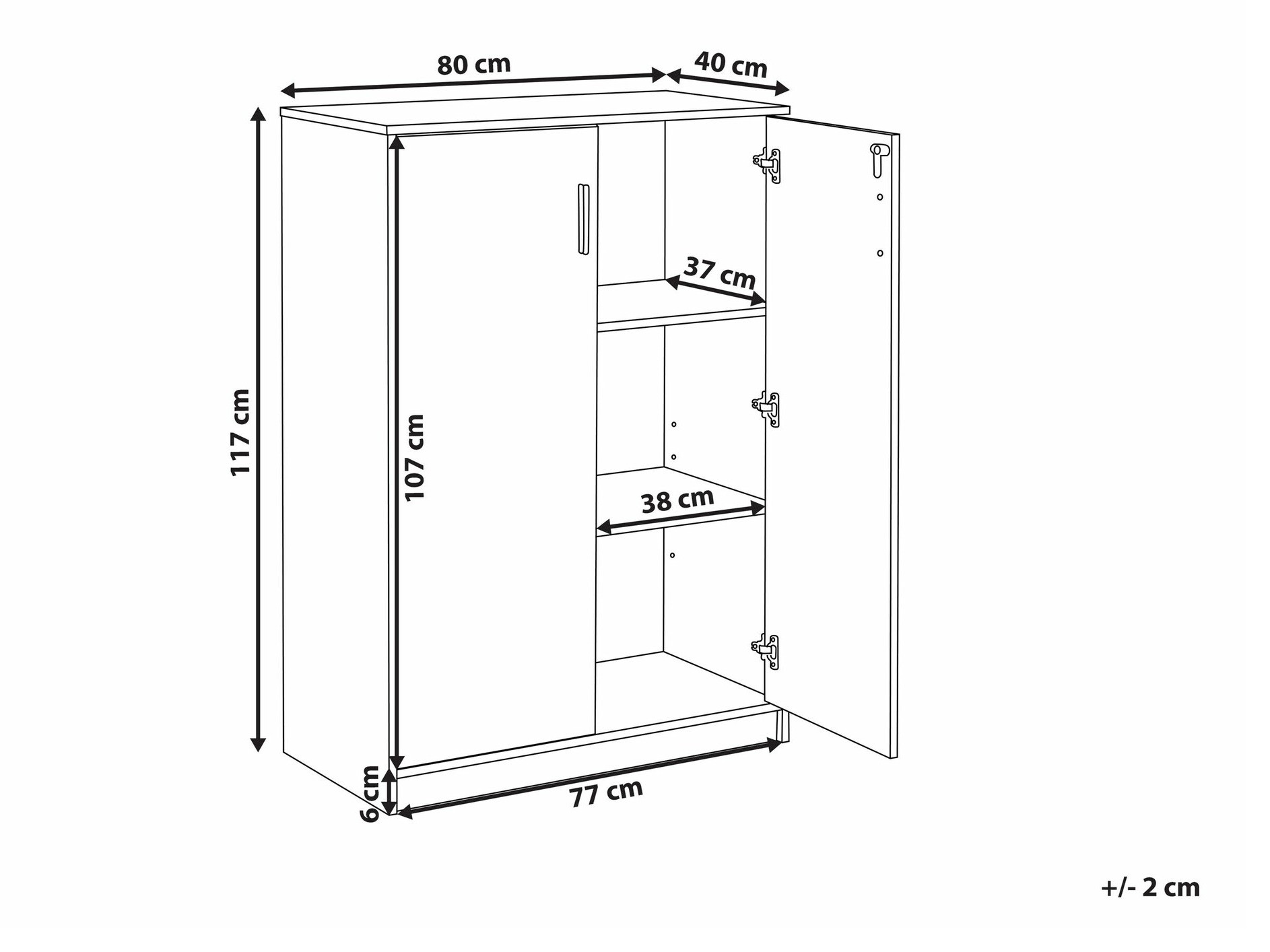 Spintelė Catferu 114 (Juoda + Šviesus medis)