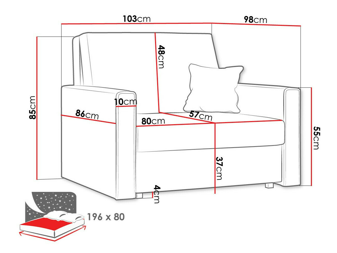 Fotelis Columbus 190 (Poso 22)
