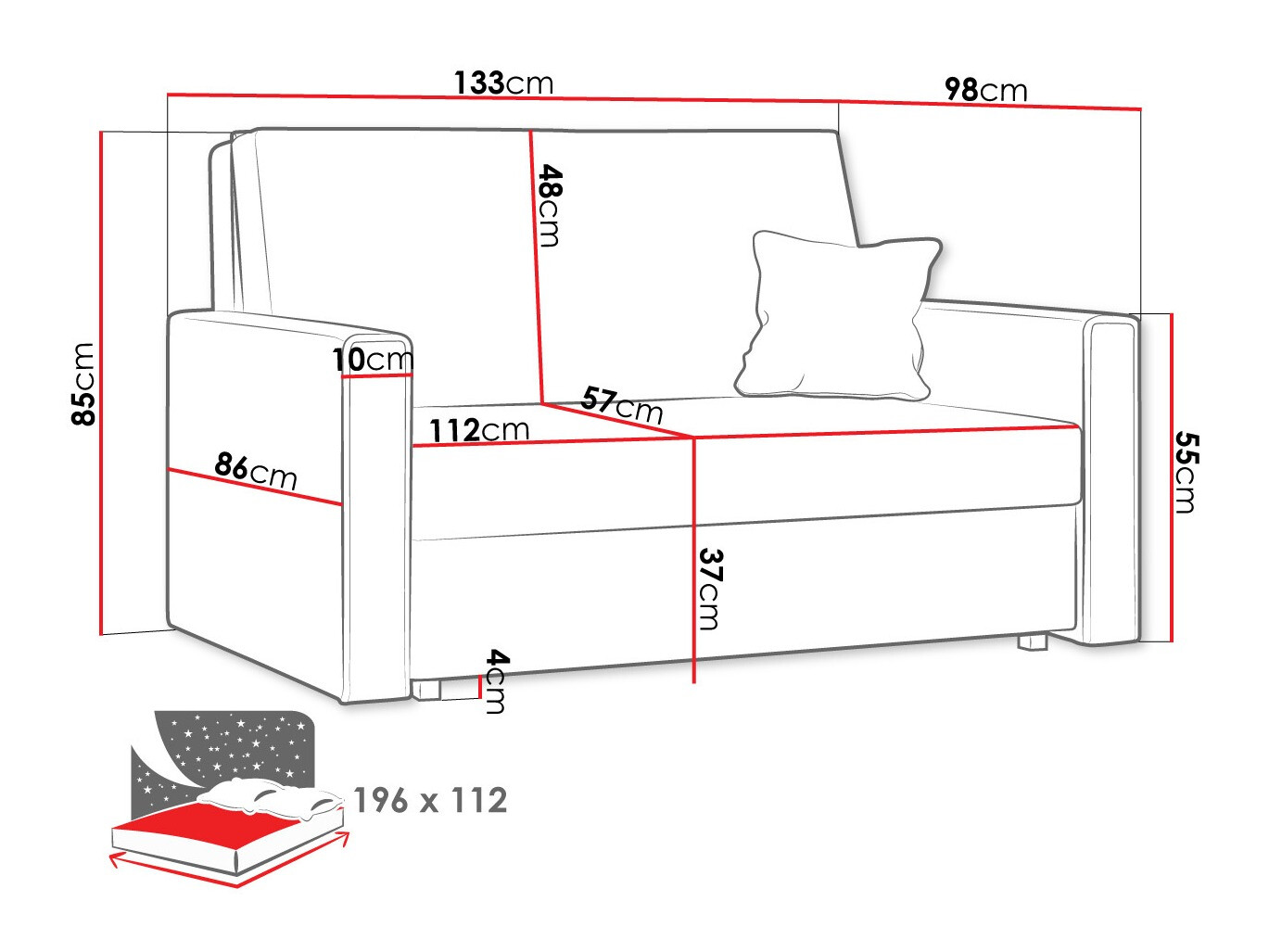 Sofa lova Morel II (Poso 05)