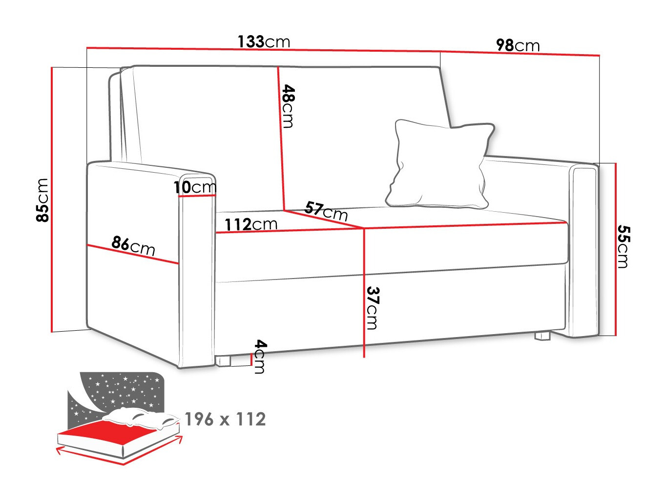 Sofa lova Morel II (Poso 22)