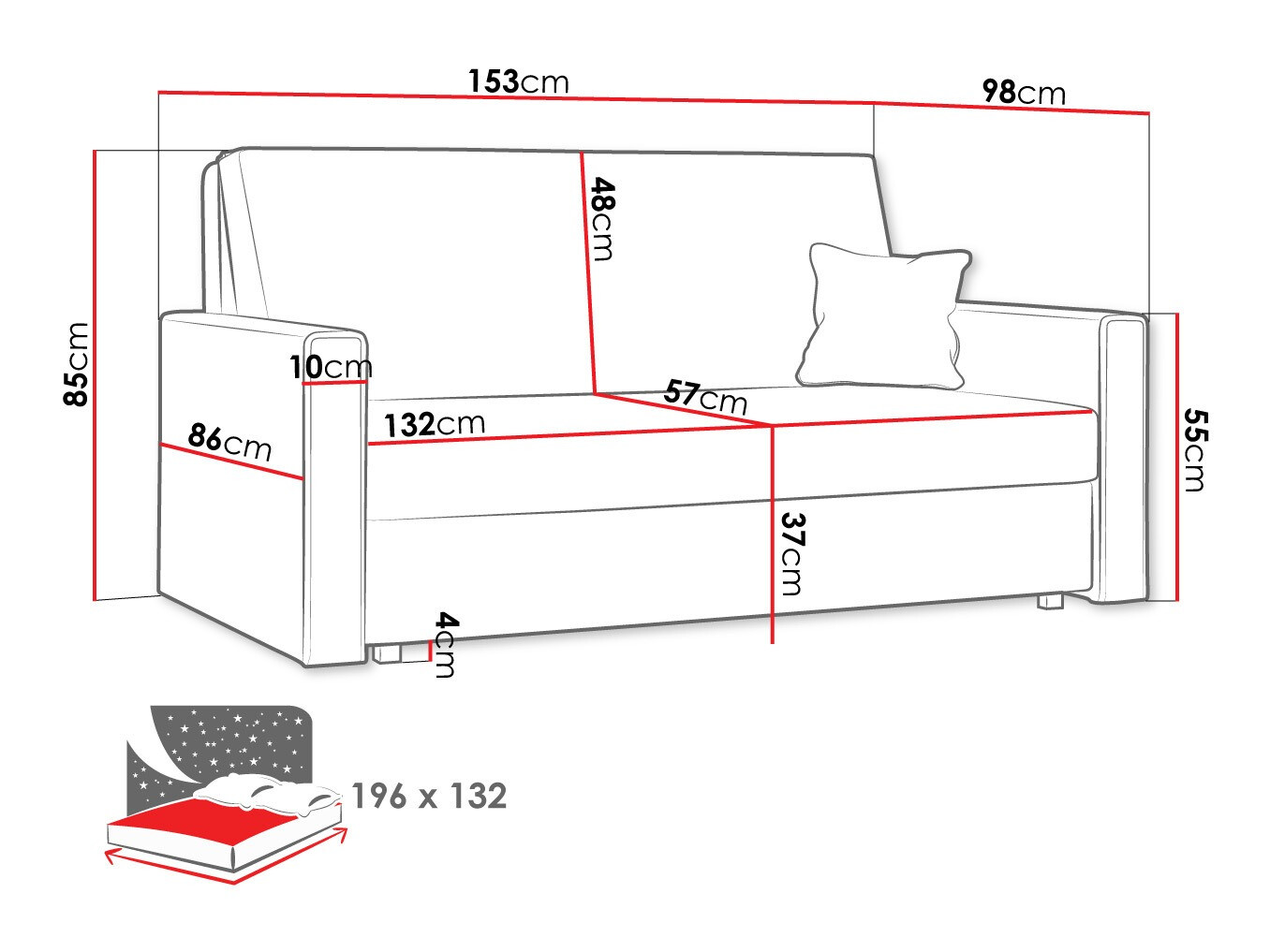 Sofa lova Morel III (Poso 100)