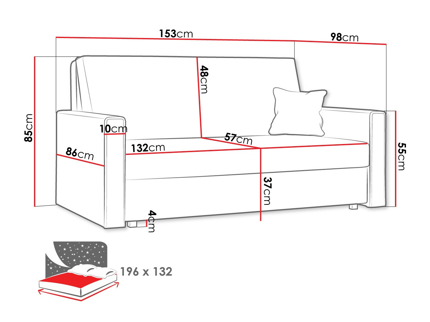 Sofa lova Morel III (Poso 110)